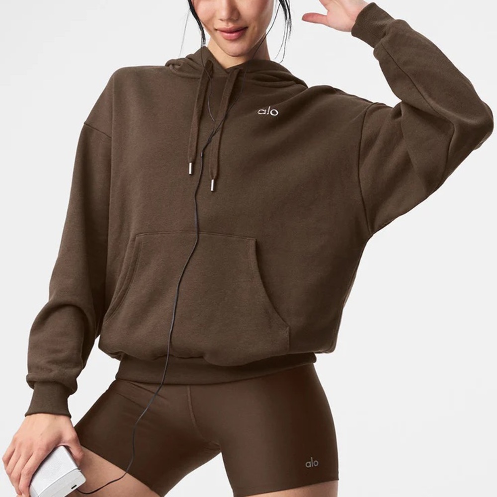 ALO Yoga Accolade Hoodie in Espesso